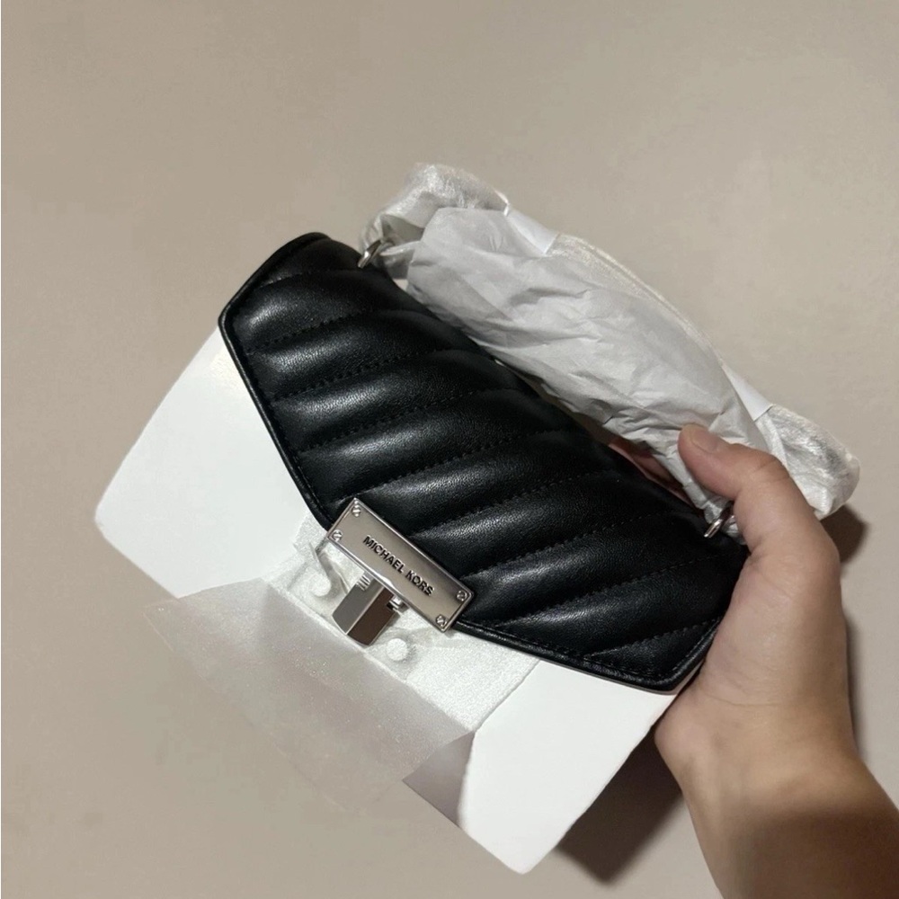 Michael Kors Black Quilted Clutch